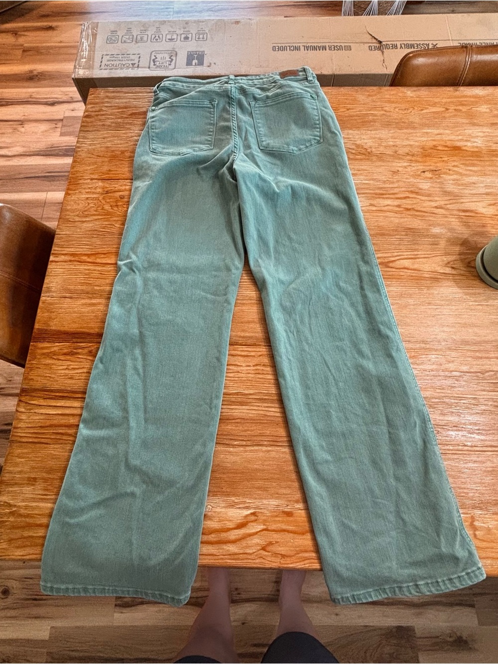 Judy Blue Jeans 11/30 High Waist Sea Green Straight Style Jb88621 Pants - Picture 4 of 7